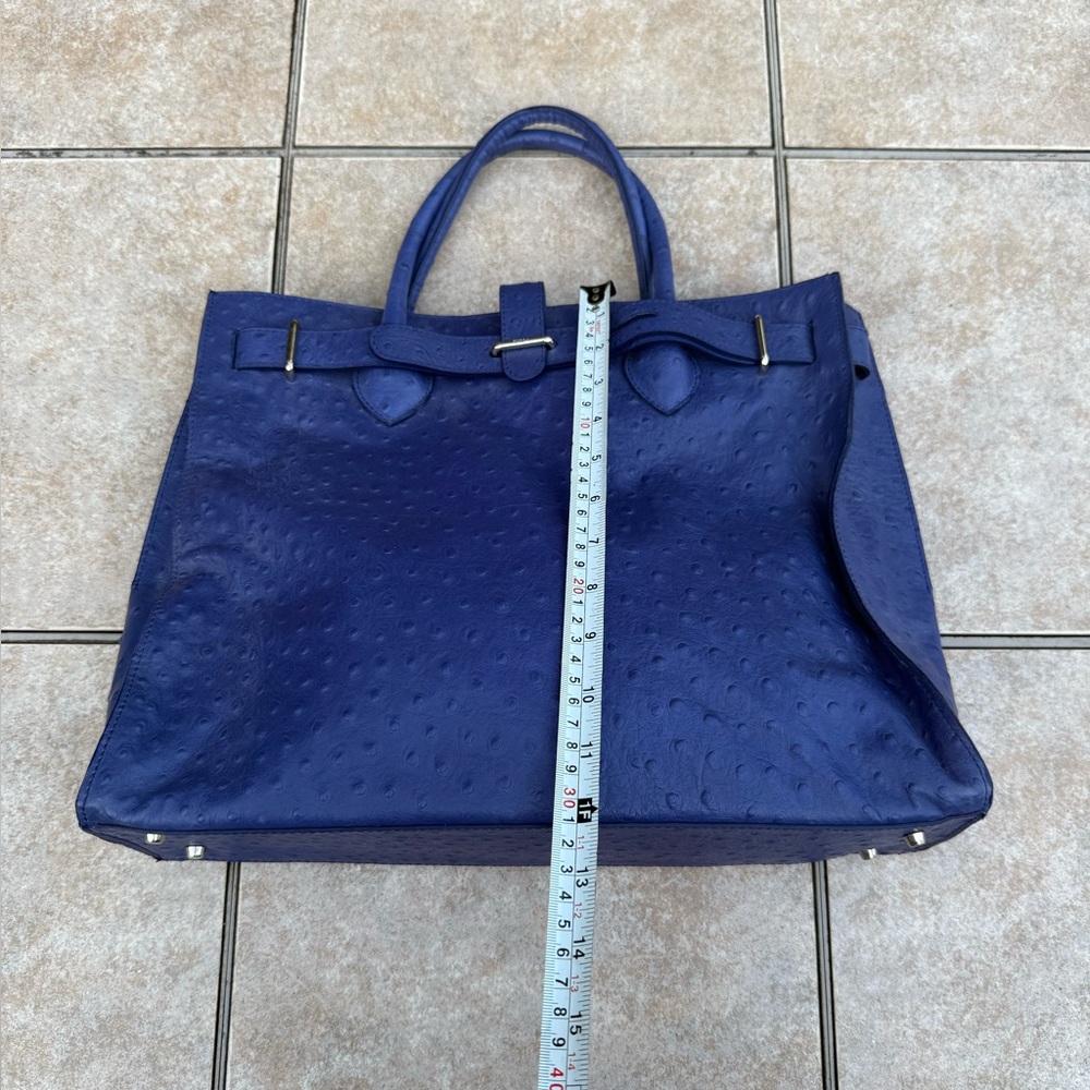 Furla Ostrich Print Leather Purse - Picture 5 of 14
